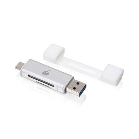 Iogear USB C Duo card Reader Writer, GFR3C12 GFR3C12